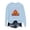 Blue, variant on Womens Sweatshirt Halloween Crewneck Classic-Fit Halloween Oversized Shirts for Women Pumpkin Season Ghost Pumpkin Sweater Blouses Pullover Top Halloweens Outfits
