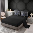 thumbnail image 5 of Erosebridal Boho Spider Bedding Comforter Set, Bohemian Aztec Mandala Full Bedding Set, Black Gray Blue, Black Reversible 7pcs, 5 of 6
