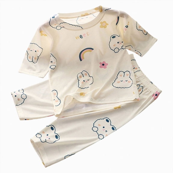 Organic Cotton Baby Long Sleeve Pajama Sets Toddler Boy Girl Sleepwear 6-12 Months 12-24 Months 2t 3t 4t 5t 6t 7t 8t 9t Children(Yellow,12-18 Months)
