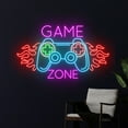 thumbnail image 3 of Handmadetneonsign Game Zone Neon Sign, Fire Game Controller Led Sign, Burning Game Player Led Light, 3 of 5