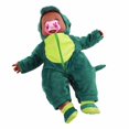 thumbnail image 5 of Muñeca bebé realista de 16 pulgadas, linda muñeca de vinilo con dinosaurio, pijama de una pieza, chupete para niños, 5 of 5