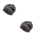 thumbnail image 4 of Maytalsory Bonnet Hijab Ethnique Imprimé Floral Turban Coloré Réglable Protection des Oreilles Accessoires de Style Bonnet Bleu Floral 2Set, 4 of 6