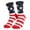Red, variant on IWRICH Flag Socks for Men or Women Middle Socks Star Printed Soft Comfy Socks White