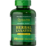 2 Pack - Puritan's Pride Herbal Laxative-250 Capsules, 250 Count