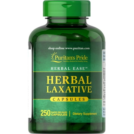 2 Pack - Puritan's Pride Herbal Laxative-250 Capsules, 250 Count