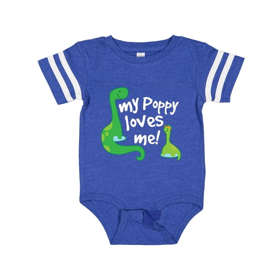Inktastic My Poppy Grandpa Loves Me Boys Baby Bodysuit