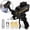 BLACK, variant on Sand Blaster Gun - Gravity Feed Sandblaster Gun Kit for Metal, Wood Paint/Rust Removal and Glass Etching - Handheld Sand Blaster Gun for Air Compressor, Up to 70-150 PSI Blasting Media, Blue