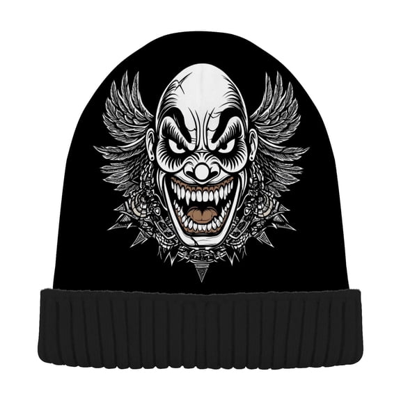 joogoo Skull with Wings Beanie Hats Men Women Cuffed Skull Cap Winter Warm Knit Thick Beanies
