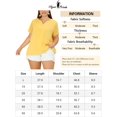 thumbnail image 7 of Unique Bargains Women's Plus Size Outfits Fashion Solid Pin Dots V Neck Top 1X Yellow, 7 of 7