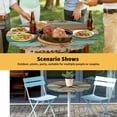 thumbnail image 6 of Elastic Fitted Round Tablecloth, Western Texas Star Retro Waterproof Stretch Table Cover for 45"-54" Tables, Vintage Farmhouse Brown Teal Wooden Washable Outdoor Tablecloths for Patio, Picnic, 6 of 9
