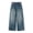Blue, variant on School Boys Baggy Jeans Fashion Casual Washed Blue Loose Wide Leg Zipper Fly Denim Pants with Pockets Tween Boys Washed Pants