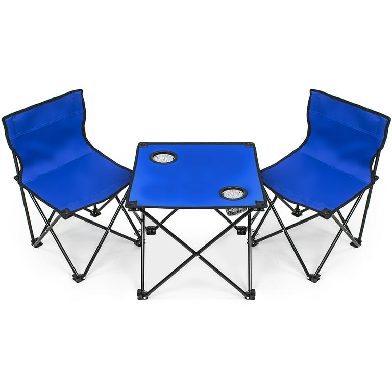 Kids Camping Chair Set Blue 2 Chairs 1 Table Walmart