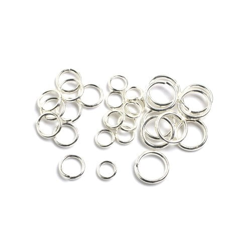 400 6mm Silver Plated Jumprings Open Jump Rings