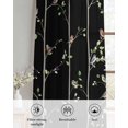 thumbnail image 6 of Sparrow Sheer Curtains 84 Inch Length 2 Panels Set for Living Room/Bedroom, Spring Birds on The Branches Vintage Country Black Kitchen Curtains Grommet Semi-Sheer Curtains Window Treatments 42"x84"x2, 6 of 7