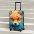 thumbnail image 6 of Fuzoiu Fiery Red Maple Leaf Fox Print Suitcase Cover,Washable Luggage Covers for Suitcase,Elastic Luggage Protector Cover,Scratch Resistant Travel Suitcase Covers-Small, 6 of 7