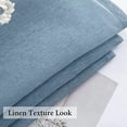 thumbnail image 2 of 2 Panels Dusty Blue Semi Sheer Window Curtains 84 Inch Length Elegant Grommet Top Window Voile Drapes/Treatment Linen Textured Panels for Bedroom Living Room 54X84 Inch, 2 of 5