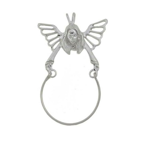 Sterling Silver 16" .8mm Box Chain Necklace Guardian Angel Charm Holder Pendant Necklace