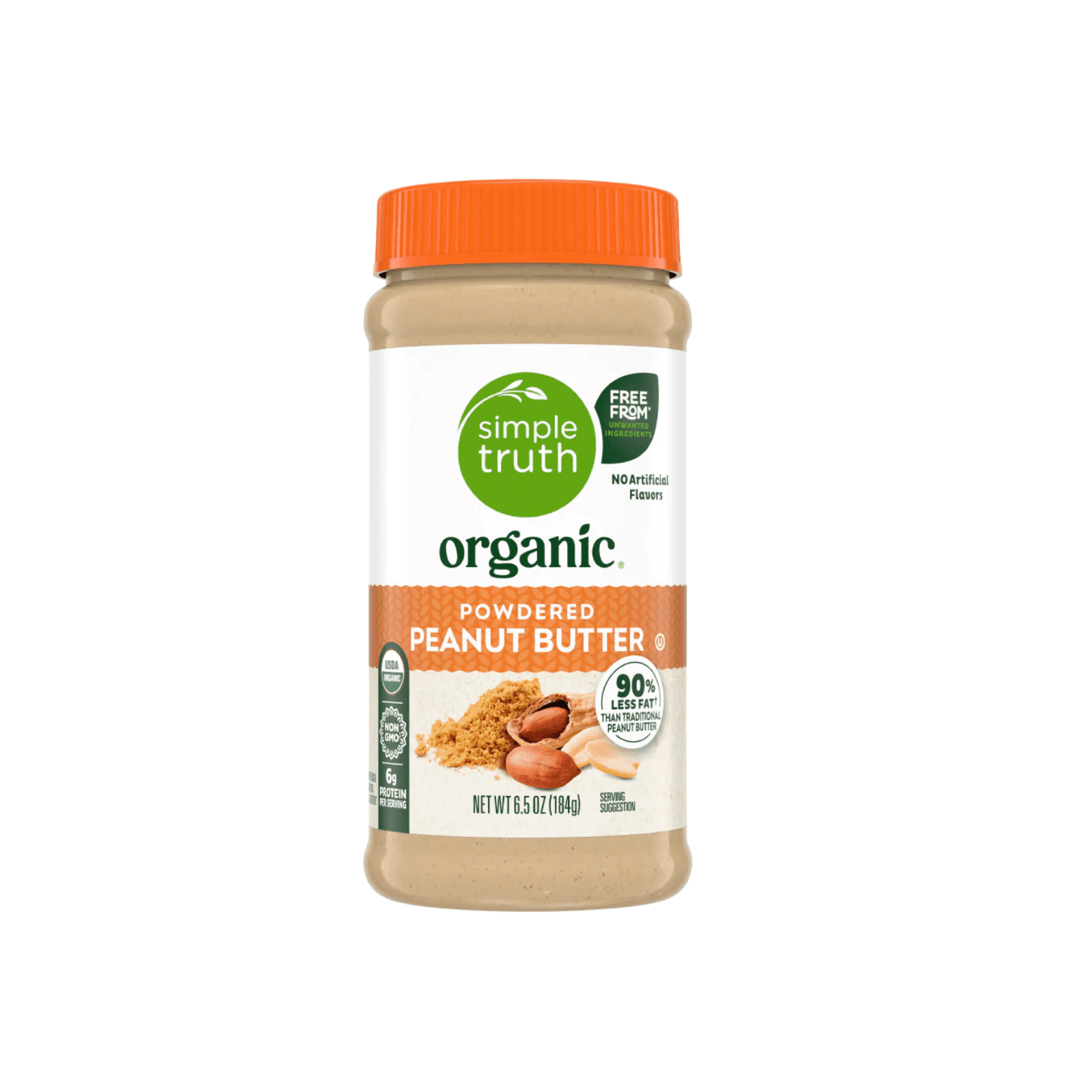 Simple Truth Organic Powdered Peanut Butter 90% Less Fat 6.5 Oz , 2 Pack + Bonus