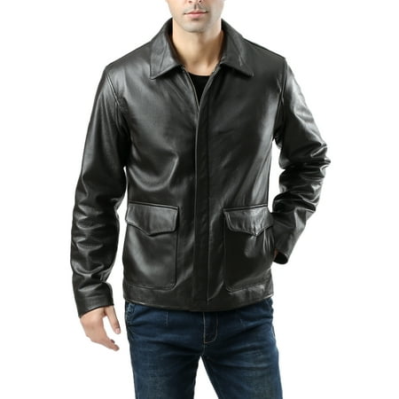Landing Leathers Men's Voyager Indy-Style Goatskin Leather Jacket (Regular & Tall)