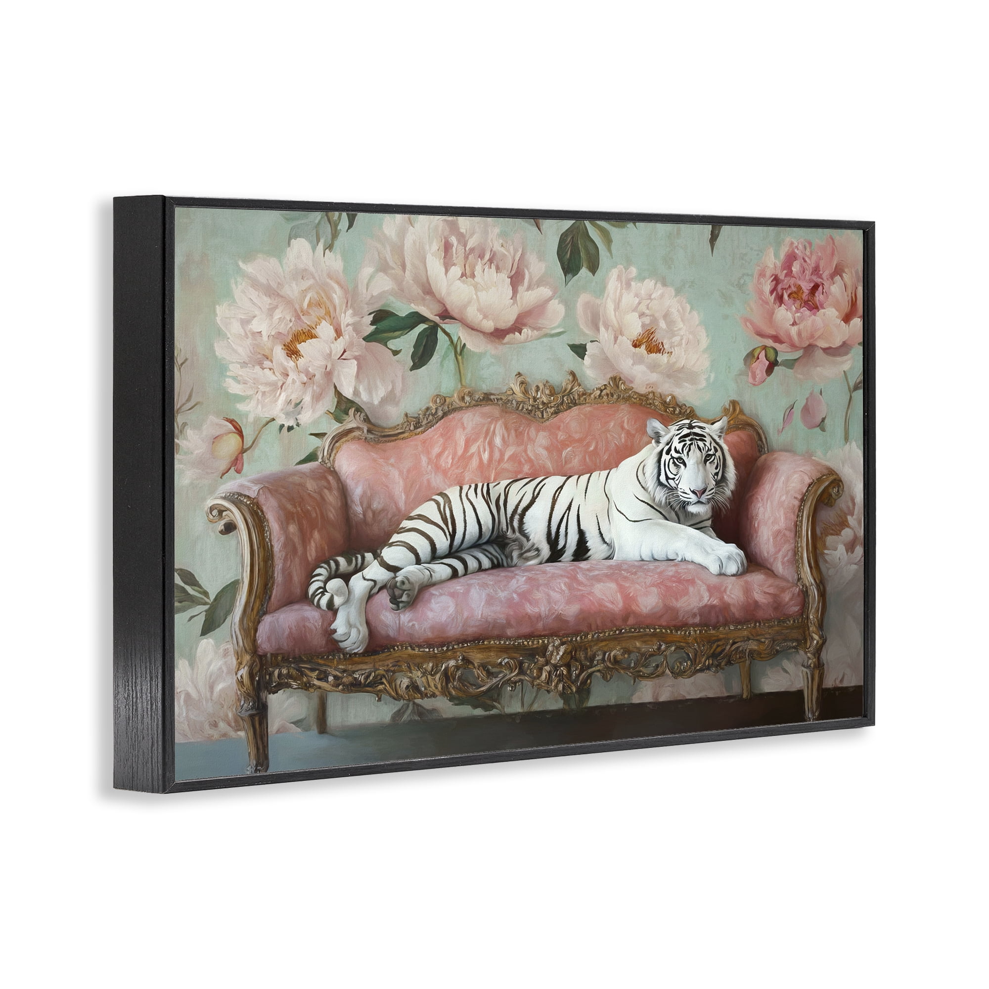 Stupell Industries Where The Tiger Dreams Black Framed Giclee Art, design by Tina LeCour