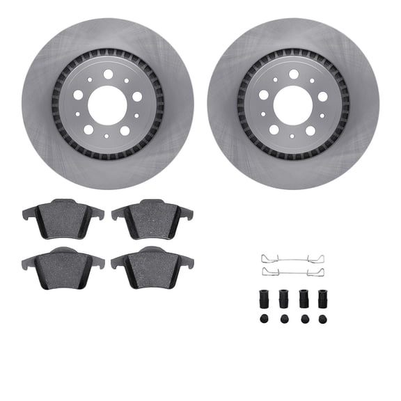 Dynamic Friction Company Rear Brake Rotors with 5000 Advanced Brake Pads includes Hardware 6512-27274