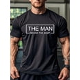 thumbnail image 2 of The Man Behind The Bump Tshirt, Pregnancy Announcement, Crew Neck Casual T Shirt, Outdoor Adventures, Soft 100% Cotton, Funny T Shirts, Breathable, Lightweight, Casual Daily Style, Outdoor A, 2 of 7