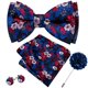 thumbnail image 1 of Set de Corbata de Moño Barry.Wang Floral Azul y Rojo en Seda 13.5x7.5 cm, 1 of 7