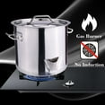 thumbnail image 2 of ARC USA Three in One 13 Gallon 52QT Stainless Steel Stock Pot Tamale Steamer with Lid & Steamer Rach, 2 of 6
