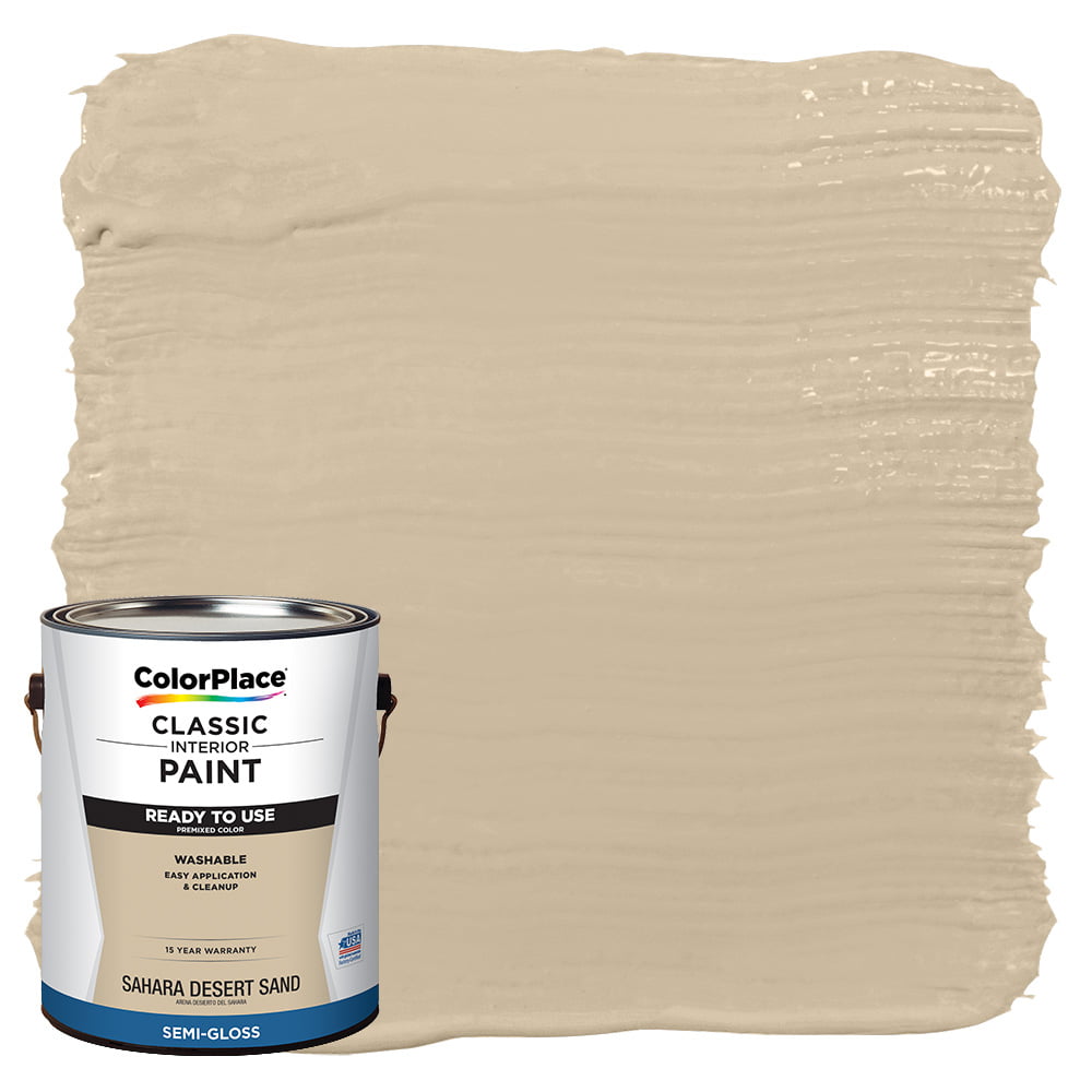 Colorplace Ready To Use Interior Paint Sahara Desert Sand 1 Gallon Satin Walmart Com Walmart Com