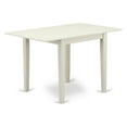 thumbnail image 2 of East West Furniture Norden 3-piece Wood Table and Dining Chairs in White, 2 of 10