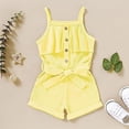thumbnail image 2 of DOPI Toddler Girl Clothes Baby Summer Sleeveless Clothing Cute Halter Romper One-piece Jumpsuit Summer Clothes Set 1-5T, 2 of 9