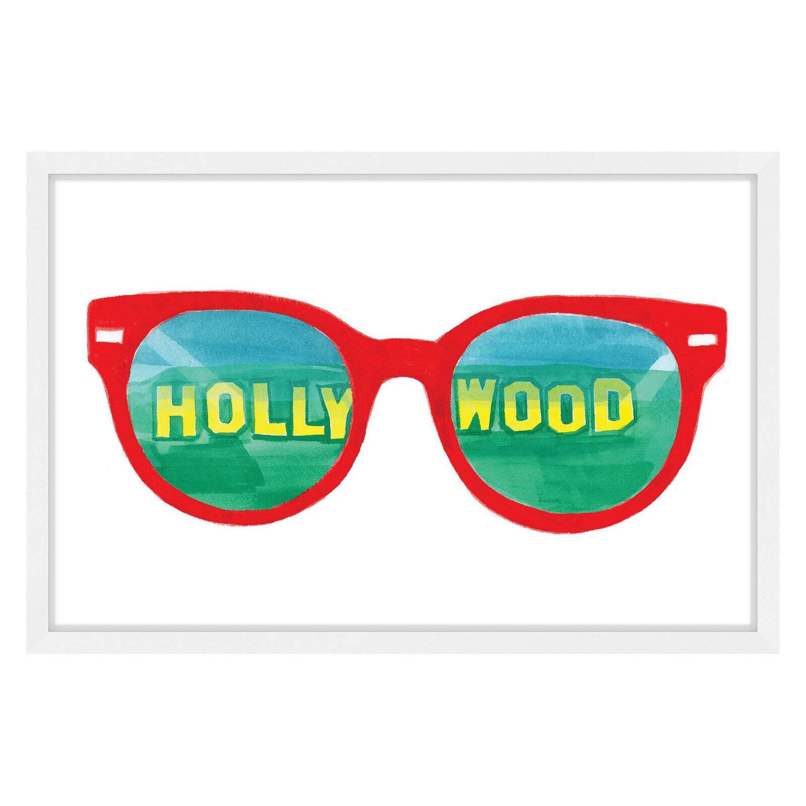 Marmont Hill "Hollywood Glasses" by Molly Rosner Framed Painting Print