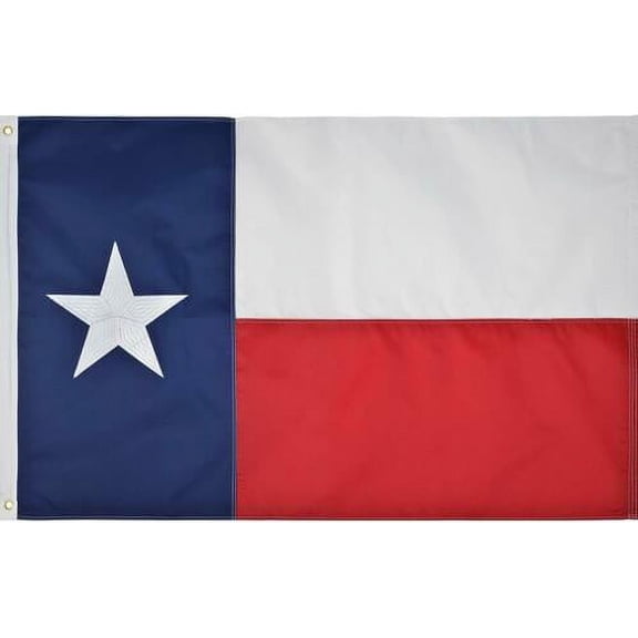 4x6 Texas Flag Embroidered Texas State Banner Grommets Nylon DOUBLE SIDED 210D