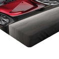 thumbnail image 2 of Ambesonne Cars Fitted Sheet, Modern Red Sports Vehicle, Twin Size, Red Grey Black, 2 of 3