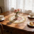 thumbnail image 4 of Fesfesfes European Style Vase Pad Cup Mat Heat Proof Insulation Pad Cup Coaster Table Mat Ashtray Pad Desk Lamp Mat Vase Pad Cloth Home Table Decor, 4 of 6