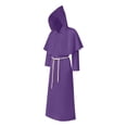 thumbnail image 5 of Hvyesh Men Cosplay Cloak Robe Costume Adult Halloween Hood Capes, 5 of 9