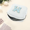 thumbnail image 3 of Unique Bargains 1 Pc Letter m Pattern Makeup Bag for Travel White Corduroy, 3 of 6