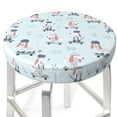 thumbnail image 3 of Gukieu Poodle Playing Skateboard Print Round Chair Cover, Dust-proof and Non-slip Bar Chair Protective Cover, Suitable for Bars, Restaurants, Offices-13 inch, 3 of 7