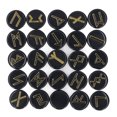 thumbnail image 2 of 25Pcs Rune Stone Set Crystal, Crystal Stone Engraved with Gold Letters  for Praying Wealth  Luck Home Decor Yoga Meditation Board Games and Handicrafts, 2 of 7