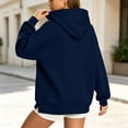 thumbnail image 7 of SYwaren Oversized Hoodie for Women Half Zip Long Sleeve Casual Sweatshirt Side Slit Tops, 7 of 7