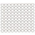 thumbnail image 1 of 100 anillas metálicas en D resistentes para collar de perro, con clips en forma de D para equipaje de mascotas, correa de pecho (3,8 x 25 x 20 mm/0,15 x 0,1 x 0,8 pulgadas), 1 of 14