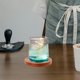 thumbnail image 4 of Posavasos giratorios de bambú para whisky, vasos de whisky con rotación redonda, para Bar y hogar, 2 uds., 4 of 7