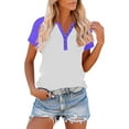 thumbnail image 1 of TaTaai Women's Raglan Sleeve T-Shirt, Soft Lightweight Cotton, Oversized Fit, Short Sleeve V-Neck, Button Accent, Casual Outings, Spring Summer Solid Colors Gift, 1 of 8