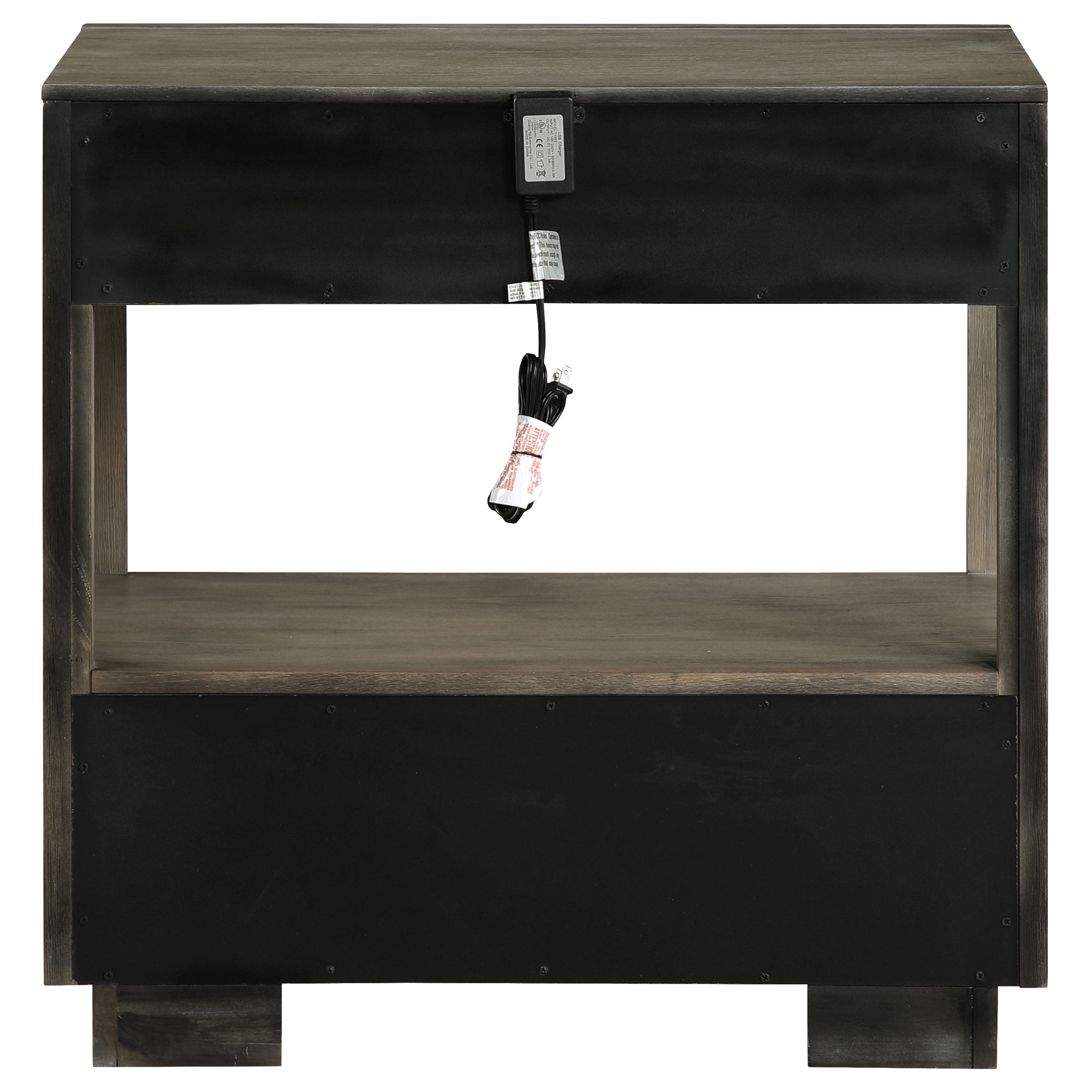 Durango 2-drawer Nightstand Bedside Table Taupe Oak