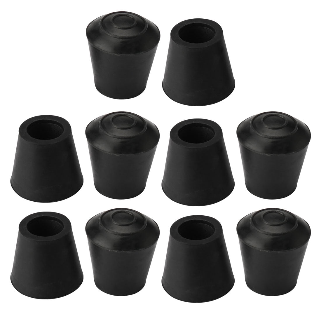 Black Rubber Table Leg Caps End Feet Cover Furniture Glide Floor Protector 18pcs 