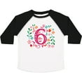 thumbnail image 3 of Inktastic 6th Birthday Flowered 6 Year Old Girl Girls Toddler T-Shirt, 3 of 5