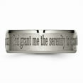 thumbnail image 4 of Titanium Beveled Edge 8mm Laser Design Brushed & Polished Band, 4 of 9