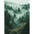 thumbnail image 1 of Qisvanset 12x16 Inch Foggy Forest Landscape Canvas Wall Art, Tree Nature Horizontal Home Wall Decor, 1 of 5