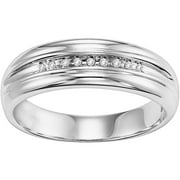 Genuine Diamond Accent Sterling Silver Band