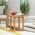 thumbnail image 2 of Gino Outdoor Acacia Wood Side Table, Natural Finish, 2 of 17